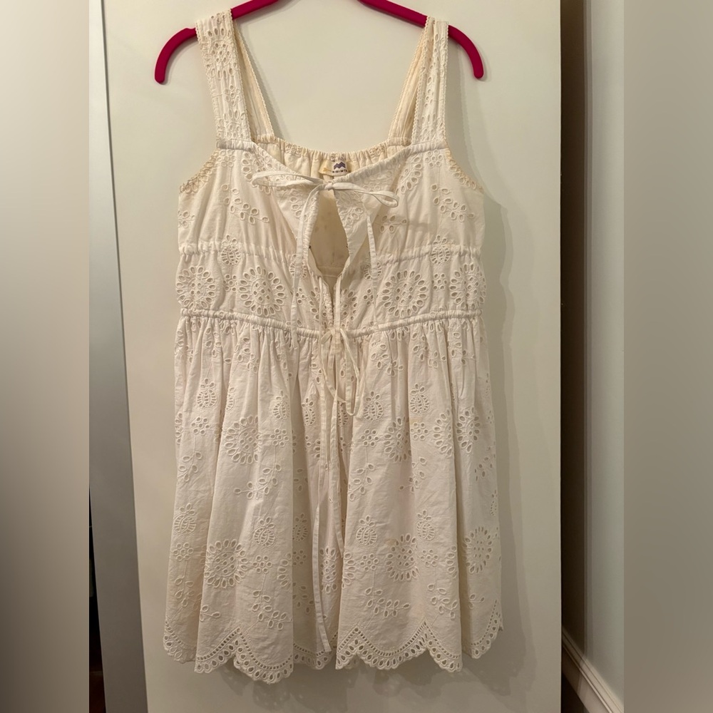Cream Eyelet Sundress